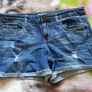Mossimo Distressed Denim Bermuda Shorts Size 17